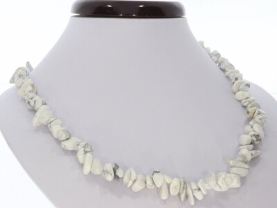  Magnesit Splitter Schmuck Halskette Halsband endlos 85-90cm SP1015