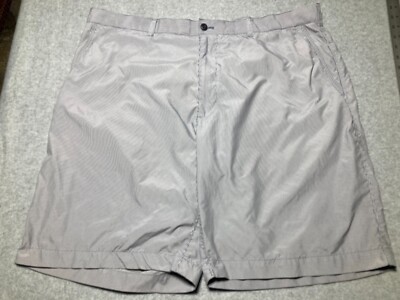 PGA Tour Mens Size 40 Bermuda Golf Shorts Gray Striped Polyester