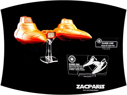 Custom Star Wars Vintage Kenner Cloud Car Twin Pod Display stand and more!