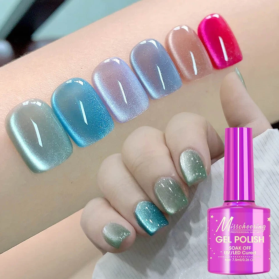 Threaded Cats Eye Glue Glue 2024 Fritillary Peel-Off Nagellack Für Frauen .? - Bild 3 von 4