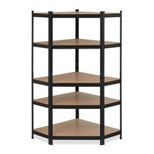 Scaffale in metallo nero angolare acciaio immagazzinaggio ad angolo mobile