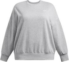 NEW Women's Under Armour Rival Fleece Oversized Sweatshirt Gray Size Medium
