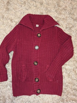 Mädchen Strickjacke Gr.134-140 weinrot