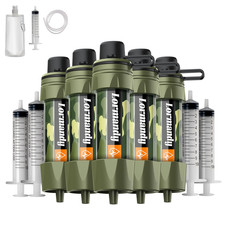 Straw Water Filter 5 Pack   Outdoor Camping  Hiking Survival Gear Kit for Famil