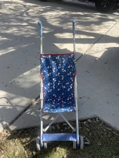 Vintage Kolcraft Umbrella Style Stroller Foldable Colorful Scotty puppy  *FLAWS*