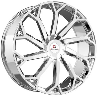 Cavallo CLV-51 22x9.5 6x135/6x5.5'' +25mm Nano Chrome Wheel Rim 22'' Inch