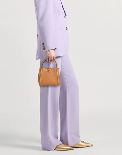Valentino Garavani - Women - Pebbled-leather Tote - Brown