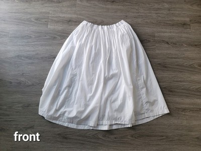 Charter Club 100% Cotton Skirt Womens Clothing Full Flowy White Boho Prairie -L