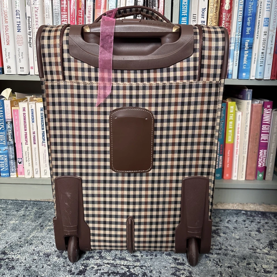 New London Fog Oxford III Black White Spinner Carry On 20" Luggage Suitcase - Image 2 of 4