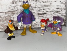 Vintage 1990s Disney Darkwing Duck Lot Of 4 Figure Kellogg's Cereal Premium