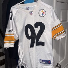 James Harrison Pittsburgh Steelers Reebok White NFL Jersey #92 Size 48