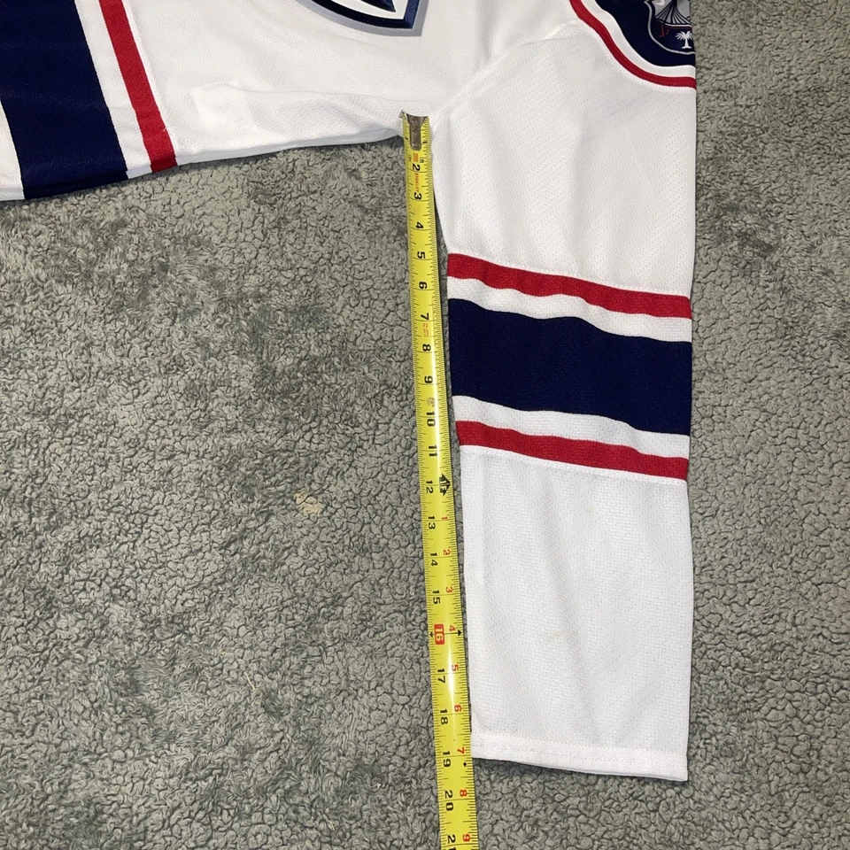 Camiseta deportiva de hockey CCM South Carolina Stingrays ECHL adulto S blanca roja azul Canadá Foto 4 de 4