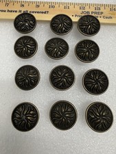 12 Vintage Hickory RB Mayfair Collection Pulls Knobs 1.38in Antique Brass 22