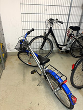 City Bike Silber/Blau mit Korb, Gepäckträger, Schutzblechen, 3-Gang Nabe !