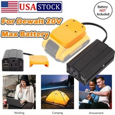 For Dewalt 20V Battery Power Inverter Converter DC 15-21V To AC 110v w/USB US