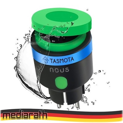 Nous A6T WiFi IP44 Outdoor Smart Socket 16A Energiemessung Tasmota preinstalled