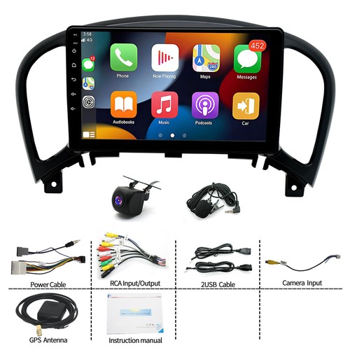 Android 14 CarPlay Stereo GPS Navi SAT Head unit For Nissan Juke F15 2010-2018 - Picture 2 of 20