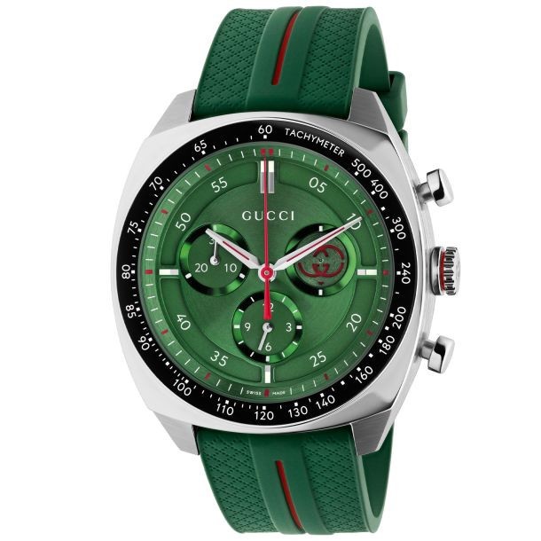 New Gucci 41 MM Green Dial Men's Watch YA142319