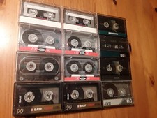 12 x MC Audiokassetten Tapes JVC SONY Maxell BASF 60/90min  1989-1995 3 bespielt