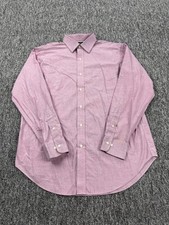 Ralph Lauren Shirt Men 16.5 34/35 Pink Preppy Woven Long Sleeve Career Button Up