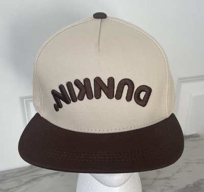 Dunkin Donuts Upside Down Logo Snapback Hat Brown - Shipped in Box