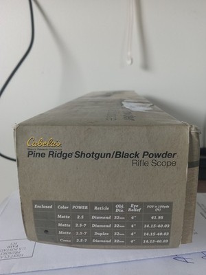 Cabela's Pine Ridge Rifle Scope 2.5x7x32 DML | eBay