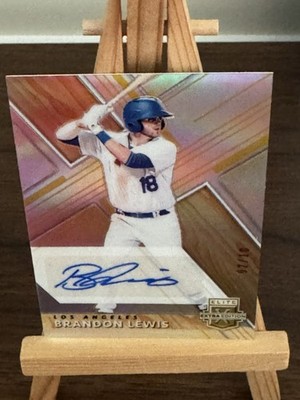2019 Elite Extra Edition Brandon Lewis Auto #02/10 Dodgers On-Card Autograph