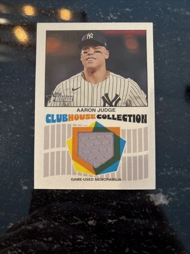 2026 TOPPS HERITAGE AARON JUDGE CLUBHOUSE COLLECTION GAME USED RELIC Yankees