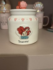 Rae Dunn x DISNEY LITTLE MERMAID Princess Ariel “TREASURES” Ceramic Canister NEW