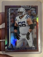 2025 Topps Chrome Quenton Nelson Leather Football Refractor Indianapolis Colts