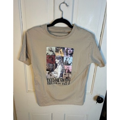 Taylor Swift The Eras Tour Beige Graphic T-Shirt Short Sleeve offical Merch M