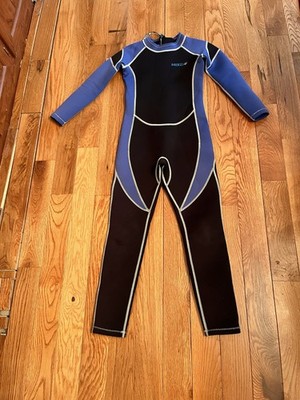 Hisea Scuba Donkey Wetsuit Long Sleeve Black Blue Scuba DiveSwim Unisex Youth 10