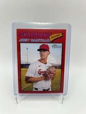 2026 Topps Heritage #251 Joey Cantillo Red Border Cleveland Guardians