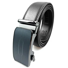 Real Leather Men Ratchet Belt Belts For Men Adjustable Automatic Buckle