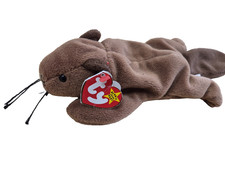 Ty Beanie Baby - BUCKY The Beaver 3rd Gen/2nd Gen DOB 6-8-95 NWT