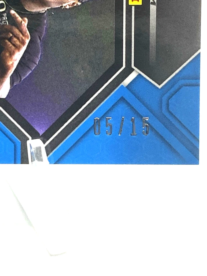 2023 Panini Mosaic DJ Johnson Rookie Turquoise Fluorescent RC /15 Mint - Image 3 of 3