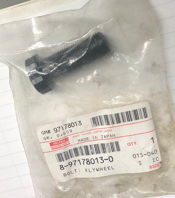 Genuine Isuzu Flywheel Bolt Pack of 4 8971780130 GM 97178013 eBay