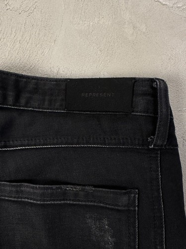 Represent Biker Distressed Skinny Slim Denim Pants - Picture 9 of 12