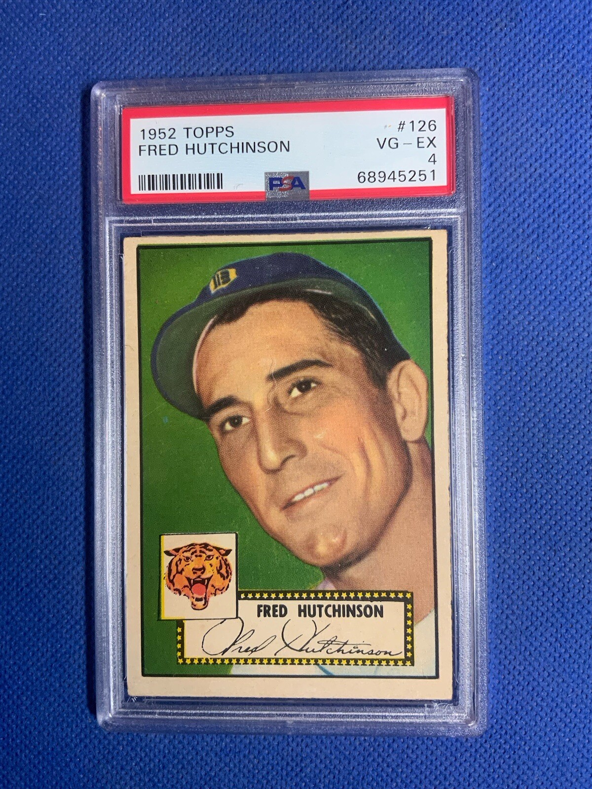 1952 Topps #126 Fred Hutchinson PSA 4 Tigers