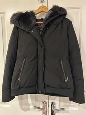 Woolrich Bomber Womens Size L Black Split Hood