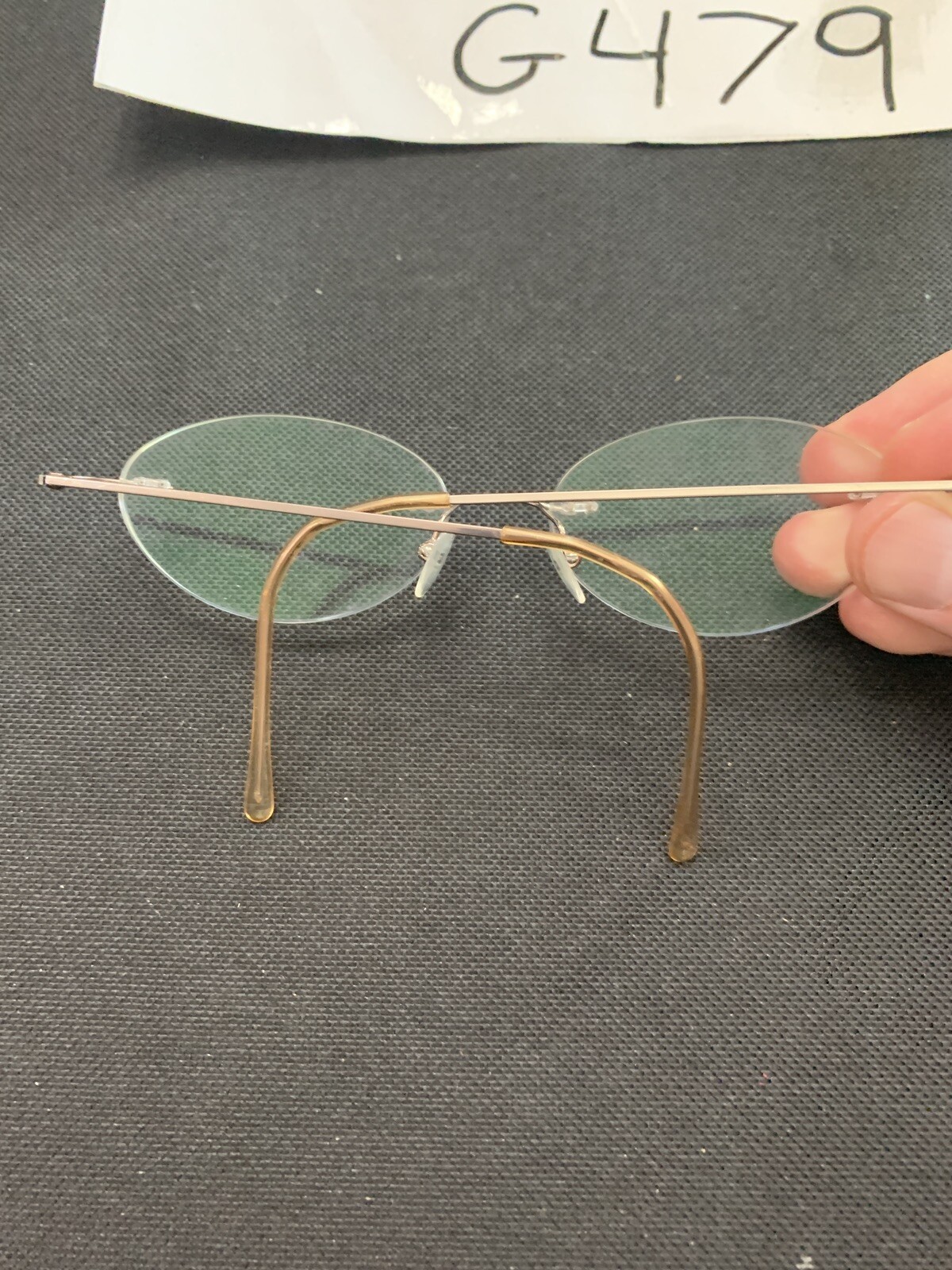 RICHARD TAYLOR TITANIUM SARAH Rimless Drill Mount EYEGLASSES FRAMES