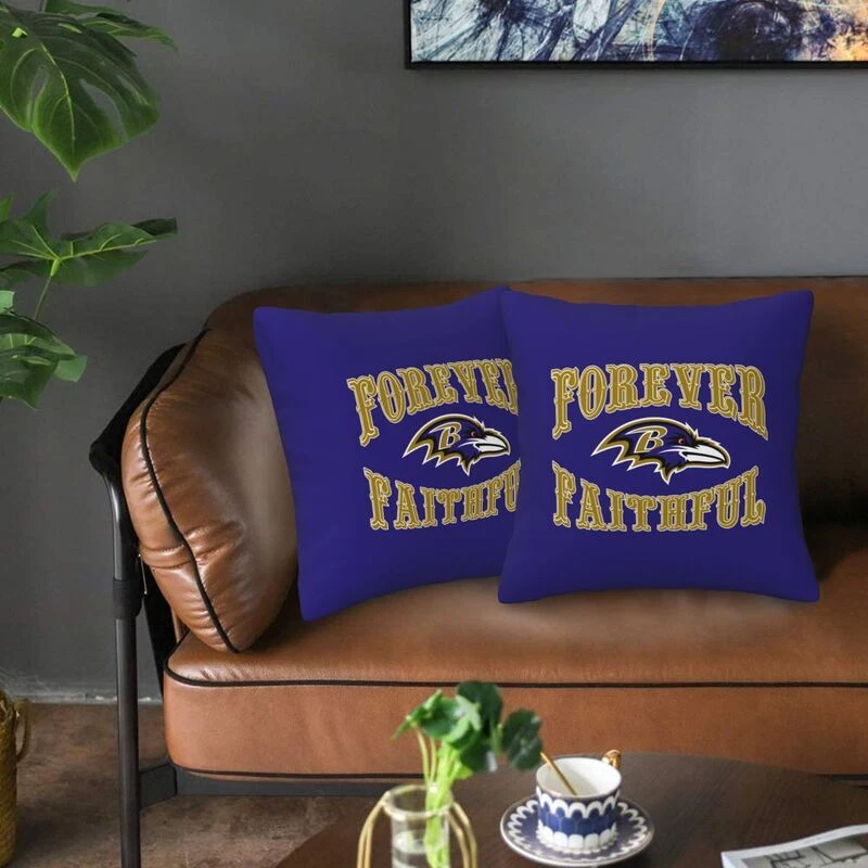 Baltimore Ravens Forever Faithful Throw Pillow Cover Set