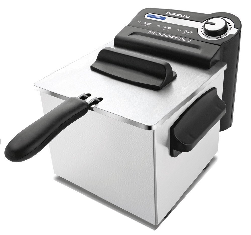 Freidora Profesional Taurus 1700W 2L Anti-Mezcla Sabores Desmontable Acero Inox