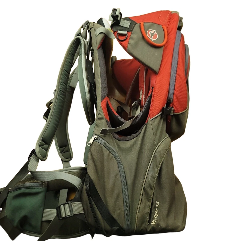 Portabebés LittleLife Voyager S2 con Mochila para Bebé Niño Rojo Gris Caminata Foto 2 de 4