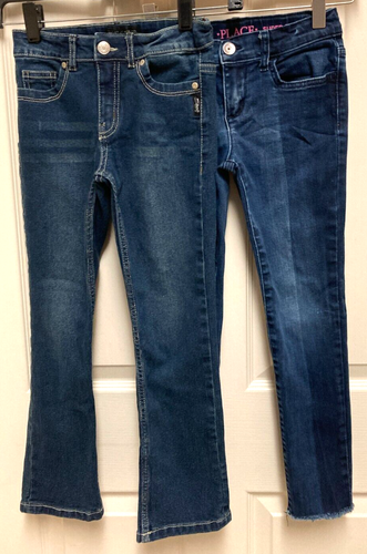 LOT of 2 Girls Denim Jeans-Silver Tammy Slim Fit & Place Super Skinny (Size 6X)