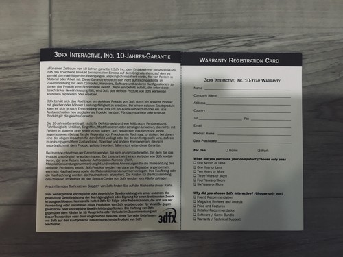 3dfx Voodoo3 2000 PCI 16MB Graphics Card, Upgradeable MEM, SGRAM Version, Poster - Picture 22 of 23