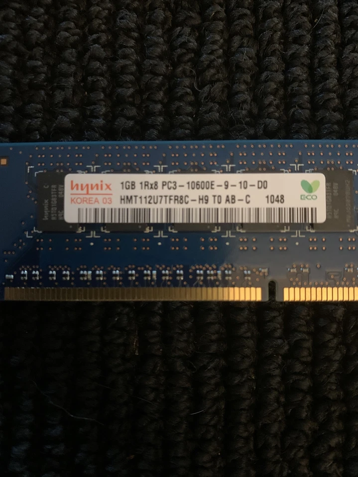 (6) Hynix 1GB HMT112U7TFR8C-H9 TO AB-C 1G 1RX8 PC3-10600E-9-10-D0 Memory - Image 4 of 4