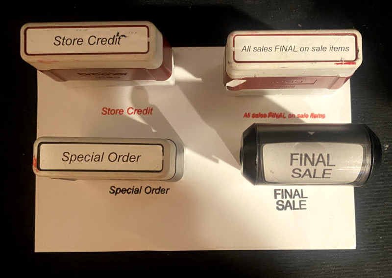 Lot of 4- Self Inking Business Stamps- Ideal for retail stores