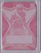 Matt Corral 2023 Leaf 1/1 Un-Autographed Printing Plate Exotic Magenta B-Fly