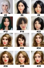 Fleshtone Realistic Life Like TPE Love Doll Head with Neck Bolt Attachment